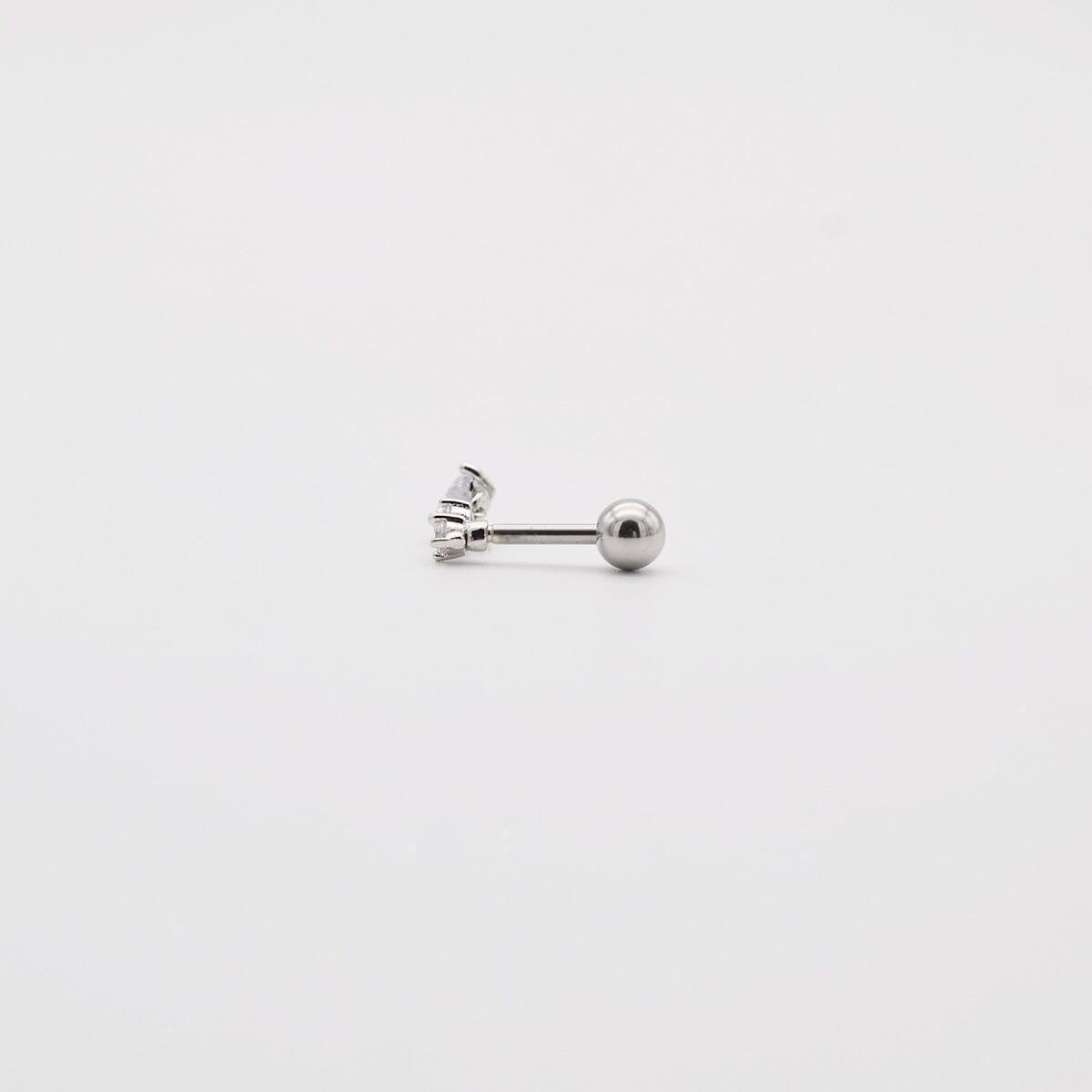 シンプル ハートキュービック ドロップ ピアッシング Piercing 10000won