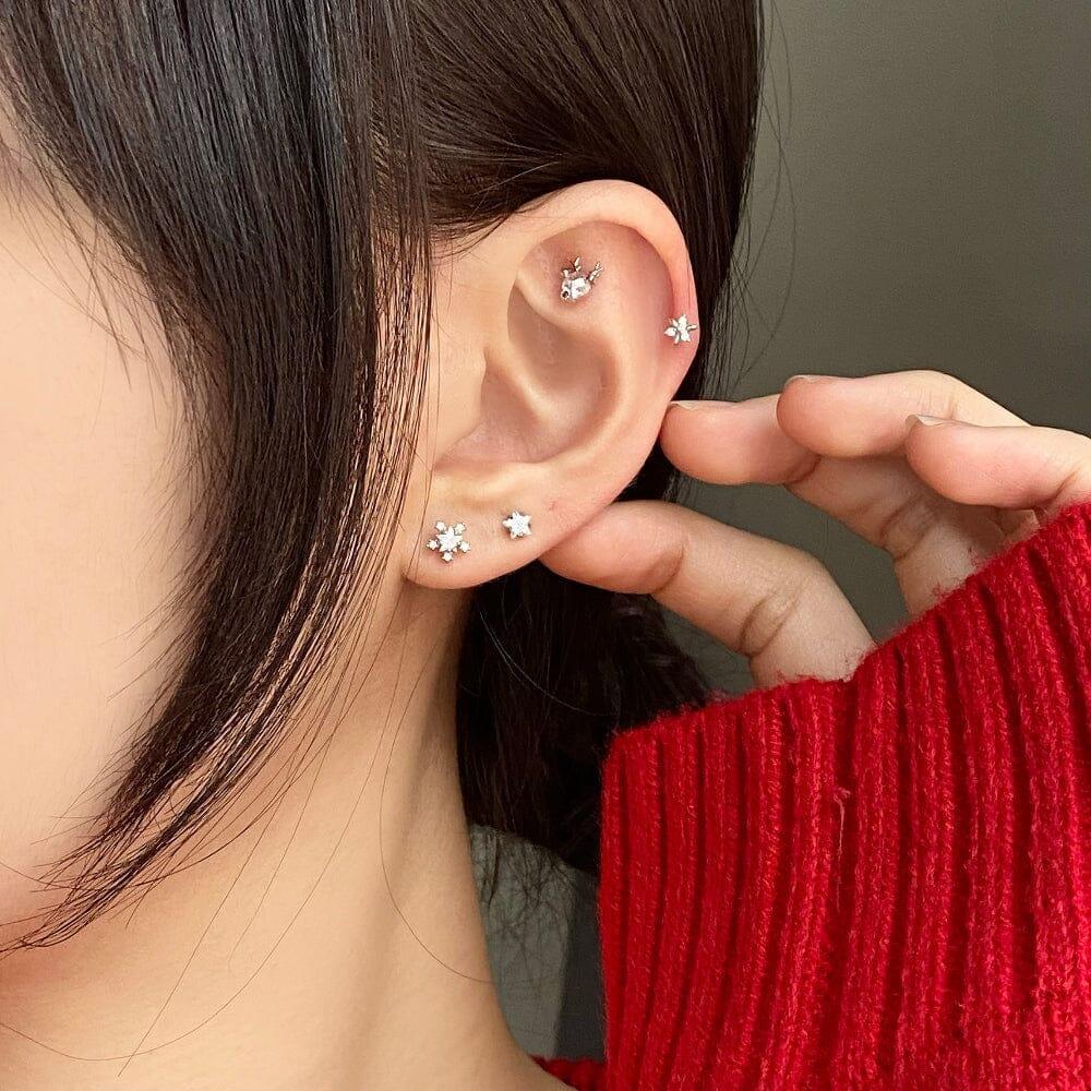 シルバー ルドルフ ピアッシング(5 set) Piercing bling moon