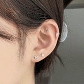 シルバーガーデニングピアッシング(4 set) Piercing bling moon