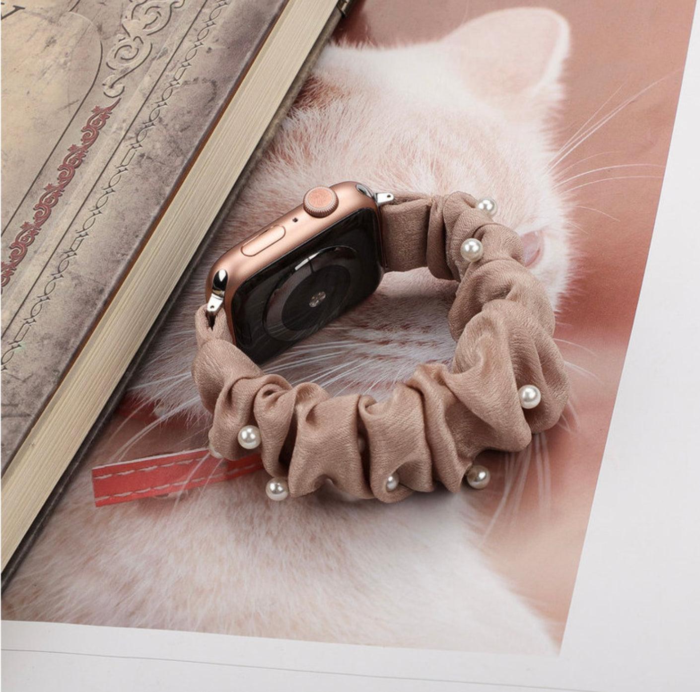 シュシュ ナイロンソロループ (パールアプリコット) apple watch バンド givgiv