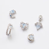 Silver Fill Blue (ピアス/ピアッシング) Piercing bling moon
