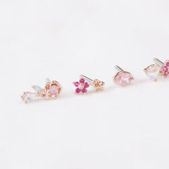 Spring Pink Flower (ピアス/ピアッシング) Piercing bling moon