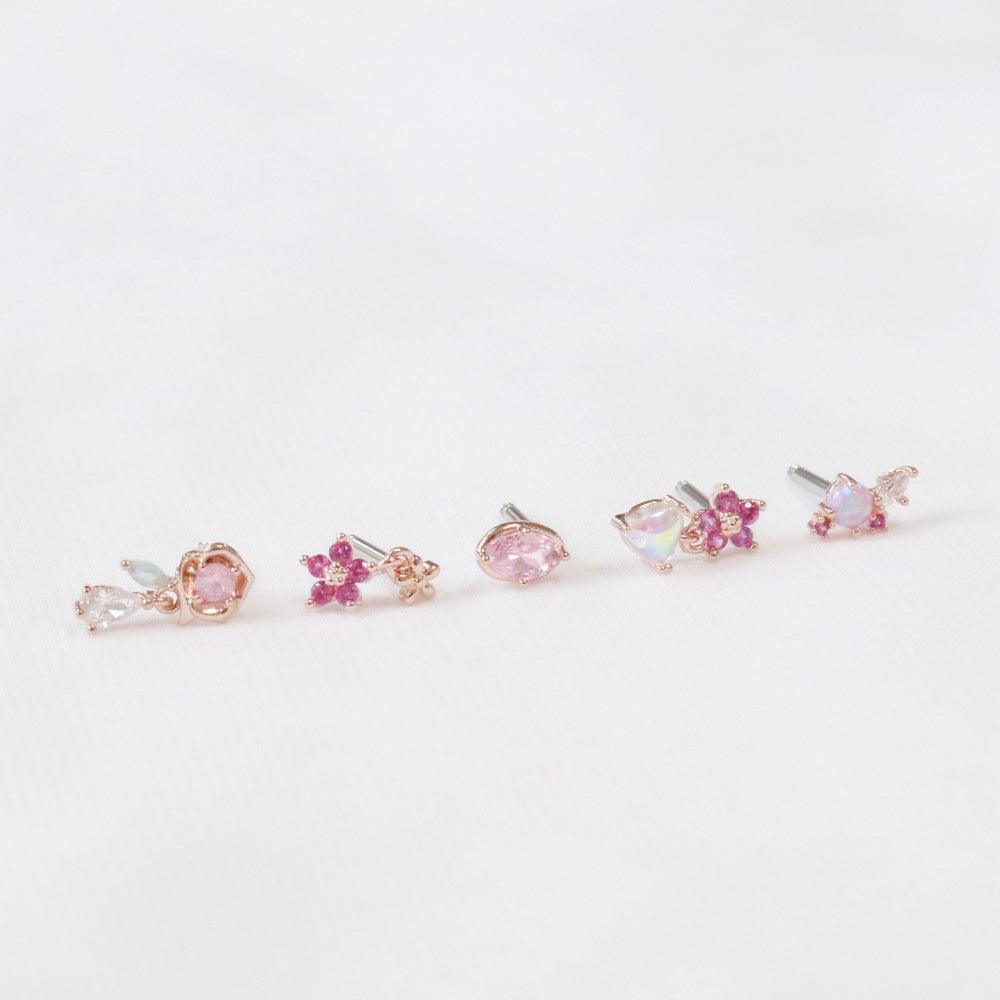 Spring Pink Flower (ピアス/ピアッシング) Piercing bling moon