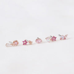 Spring Pink Flower (ピアス/ピアッシング) Piercing bling moon