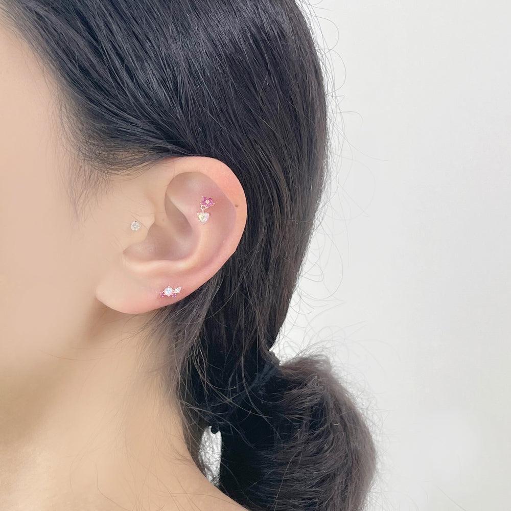 Spring Pink Flower (ピアス/ピアッシング) Piercing bling moon