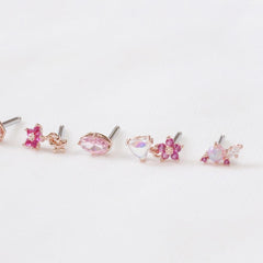Spring Pink Flower (ピアス/ピアッシング) Piercing bling moon