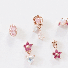 Spring Pink Flower (ピアス/ピアッシング) Piercing bling moon