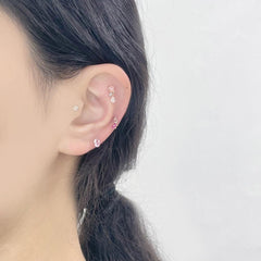 Spring Pink Flower (ピアス/ピアッシング) Piercing bling moon
