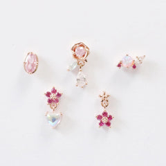 Spring Pink Flower (ピアス/ピアッシング) Piercing bling moon