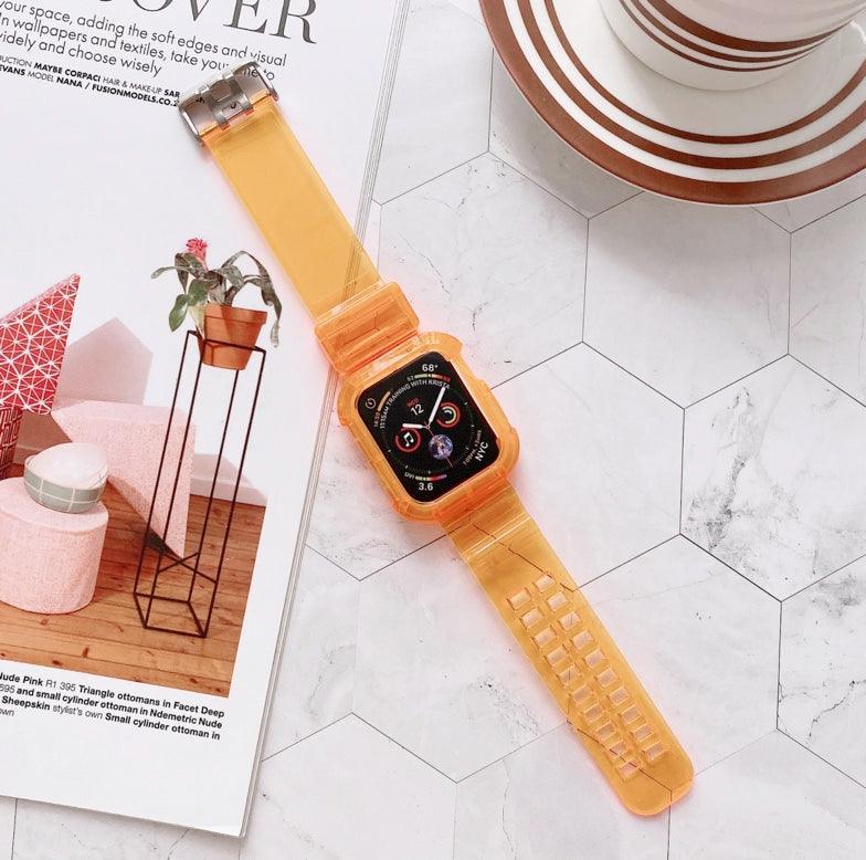 Summer Day クリアー 透明 Apple Watch バンド (Orange) apple watch バンド givgiv