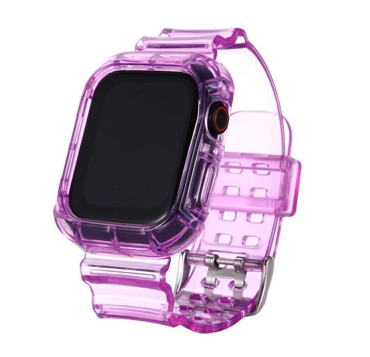 Summer Day クリアー 透明 Apple Watch バンド (Purple) apple watch バンド givgiv