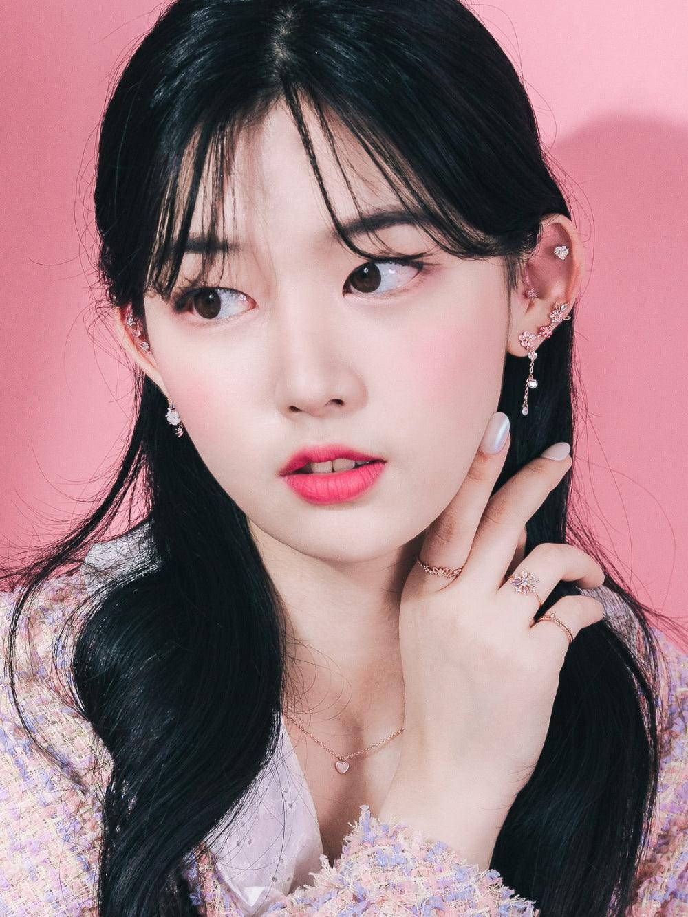 Sunny side upイヤーカフ&ピアス Earrings pink-rocket