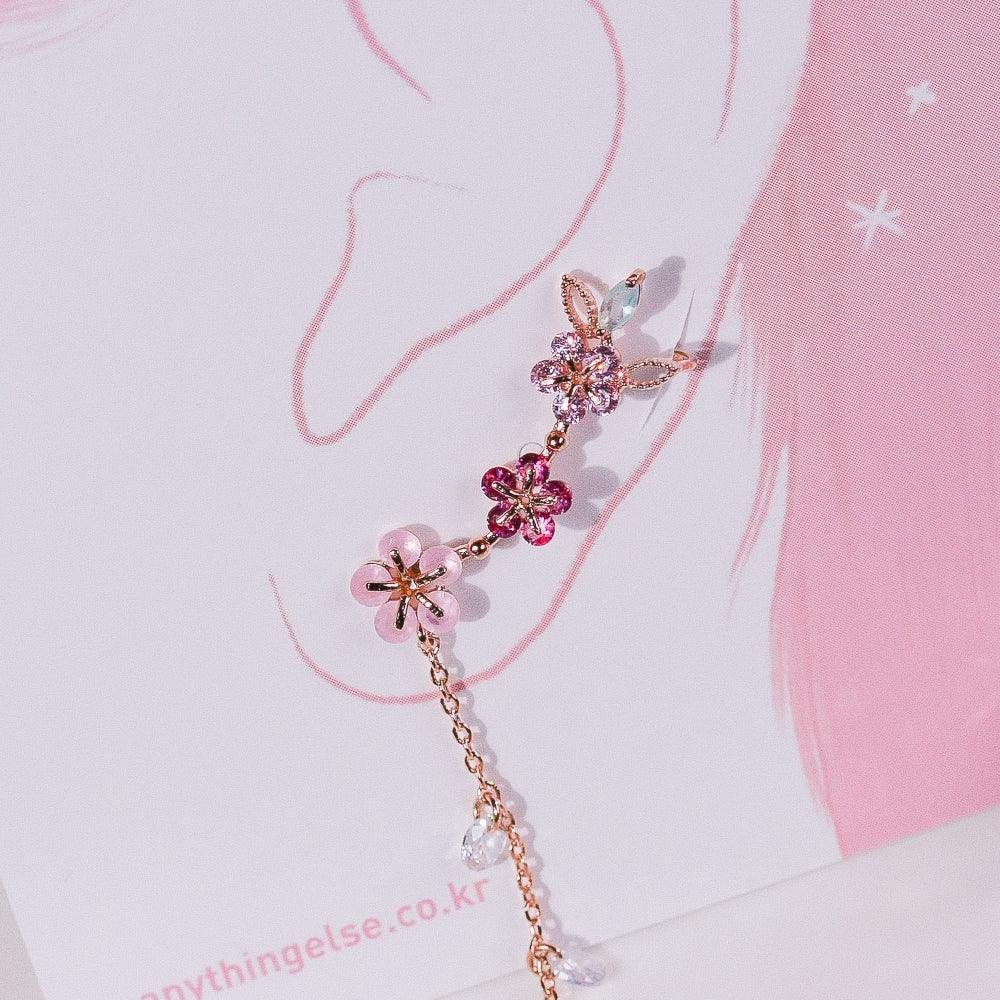 Sunny side upイヤーカフ&ピアス Earrings pink-rocket