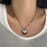 スター&ボール ミックス ハート ネックレス necklace younglong-seoul