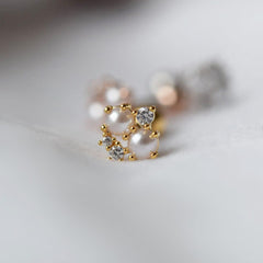 ツイン パール キュービック ピアッシング Piercing 10000won