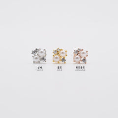 ツイン パール キュービック ピアッシング Piercing 10000won