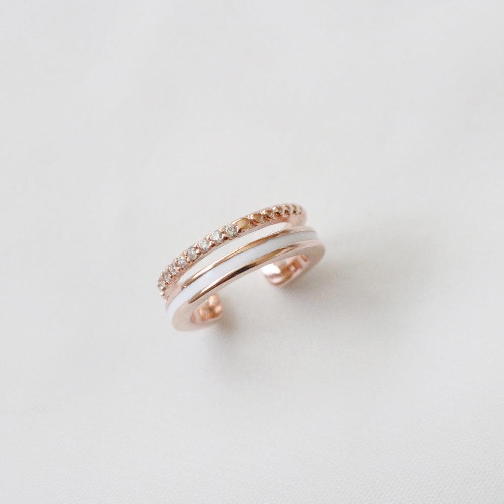 ツーカラーツーライン・イヤーカフ Earcuffs bling moon