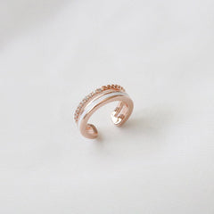 ツーカラーツーライン・イヤーカフ Earcuffs bling moon