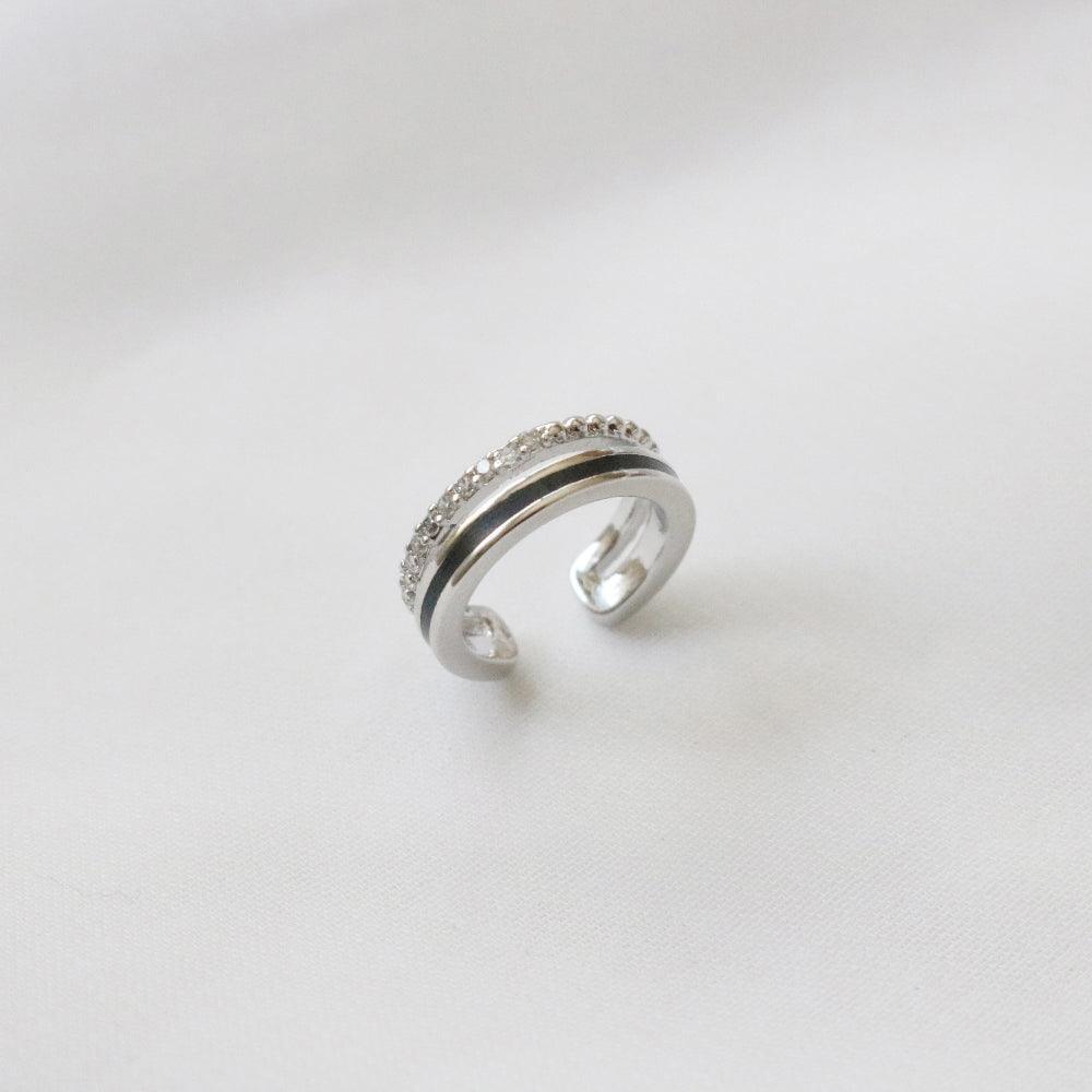 ツーカラーツーライン・イヤーカフ Earcuffs bling moon