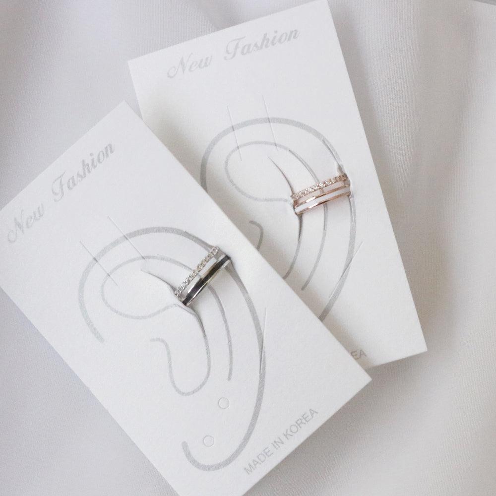 ツーカラーツーライン・イヤーカフ Earcuffs bling moon