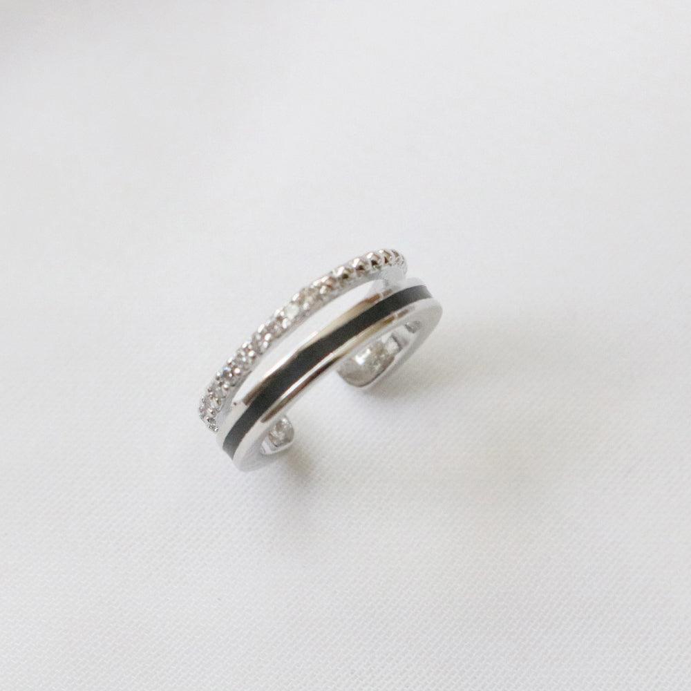 ツーカラーツーライン・イヤーカフ Earcuffs bling moon