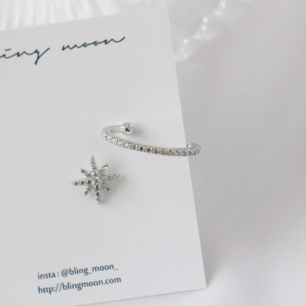 ツーウェイ トゥイン ピアス イヤーカフ Earrings bling moon