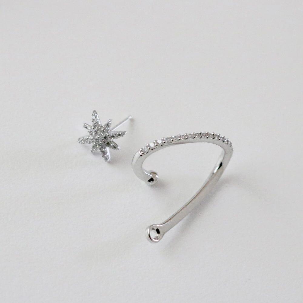 ツーウェイ トゥイン ピアス イヤーカフ Earrings bling moon