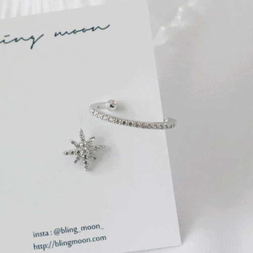 ツーウェイ トゥイン ピアス イヤーカフ Earrings bling moon