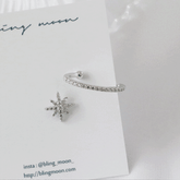 ツーウェイ トゥイン ピアス イヤーカフ Earrings bling moon