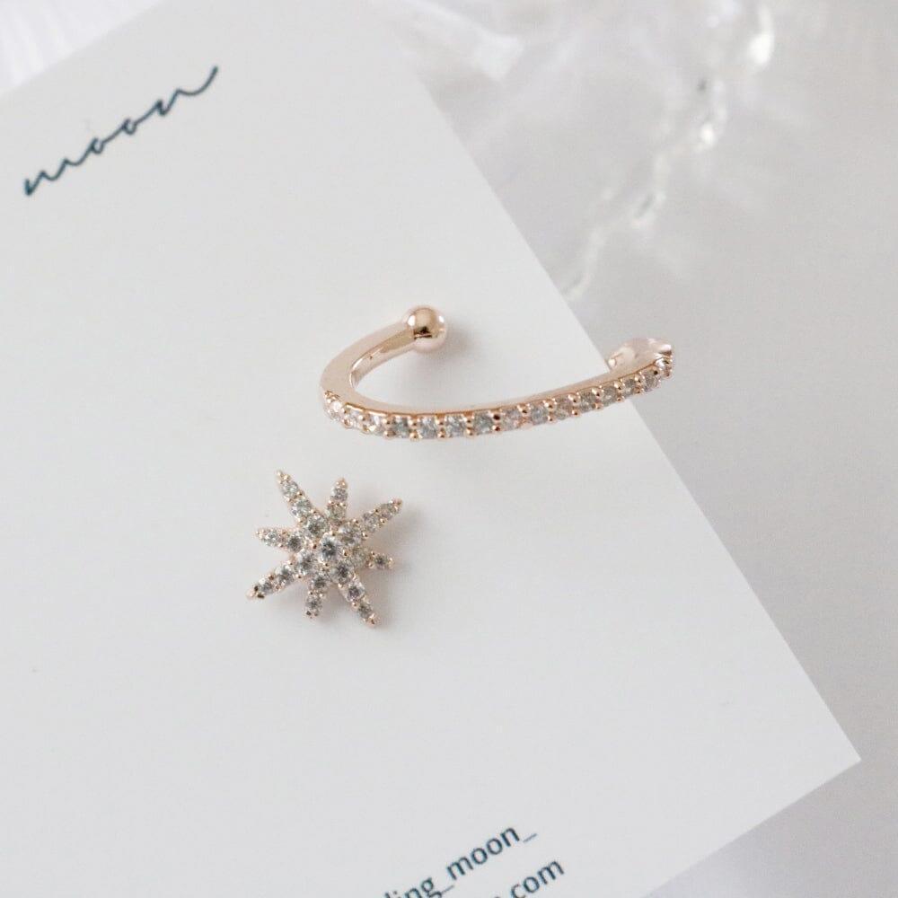 ツーウェイ トゥイン ピアス イヤーカフ Earrings bling moon
