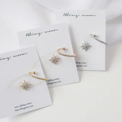 ツーウェイ トゥイン ピアス イヤーカフ Earrings bling moon