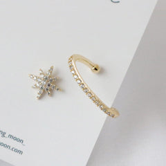 ツーウェイ トゥイン ピアス イヤーカフ Earrings bling moon