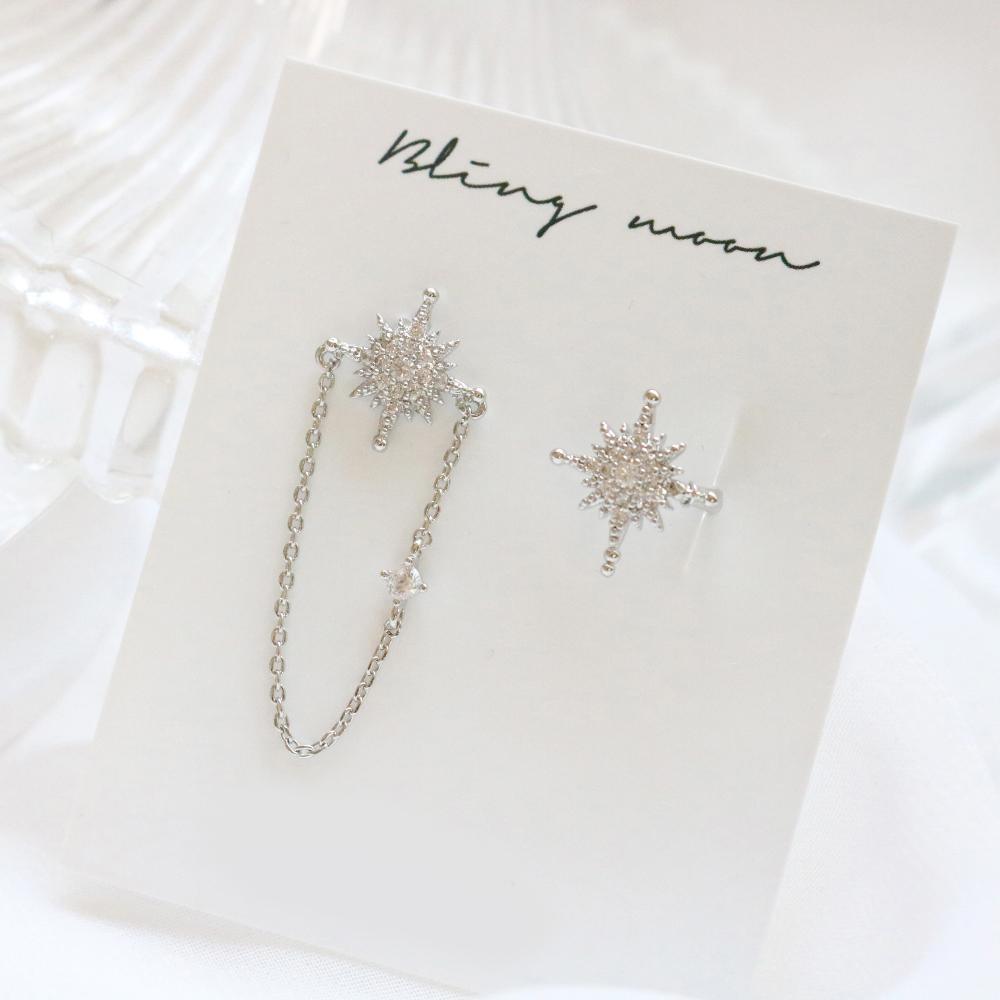 Twinkle ピアス&イヤーカフ SET Earcuffs bling moon