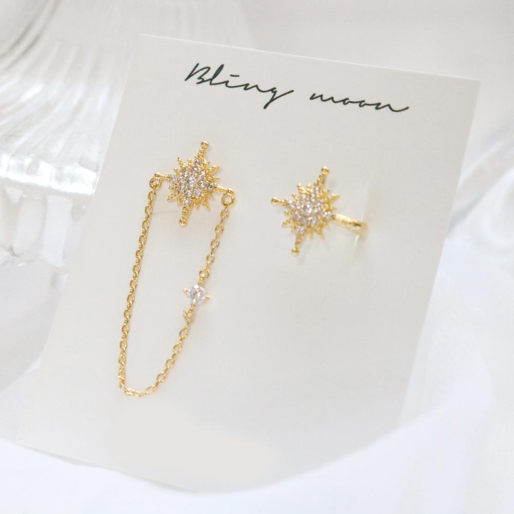 Twinkle ピアス&イヤーカフ SET Earcuffs bling moon