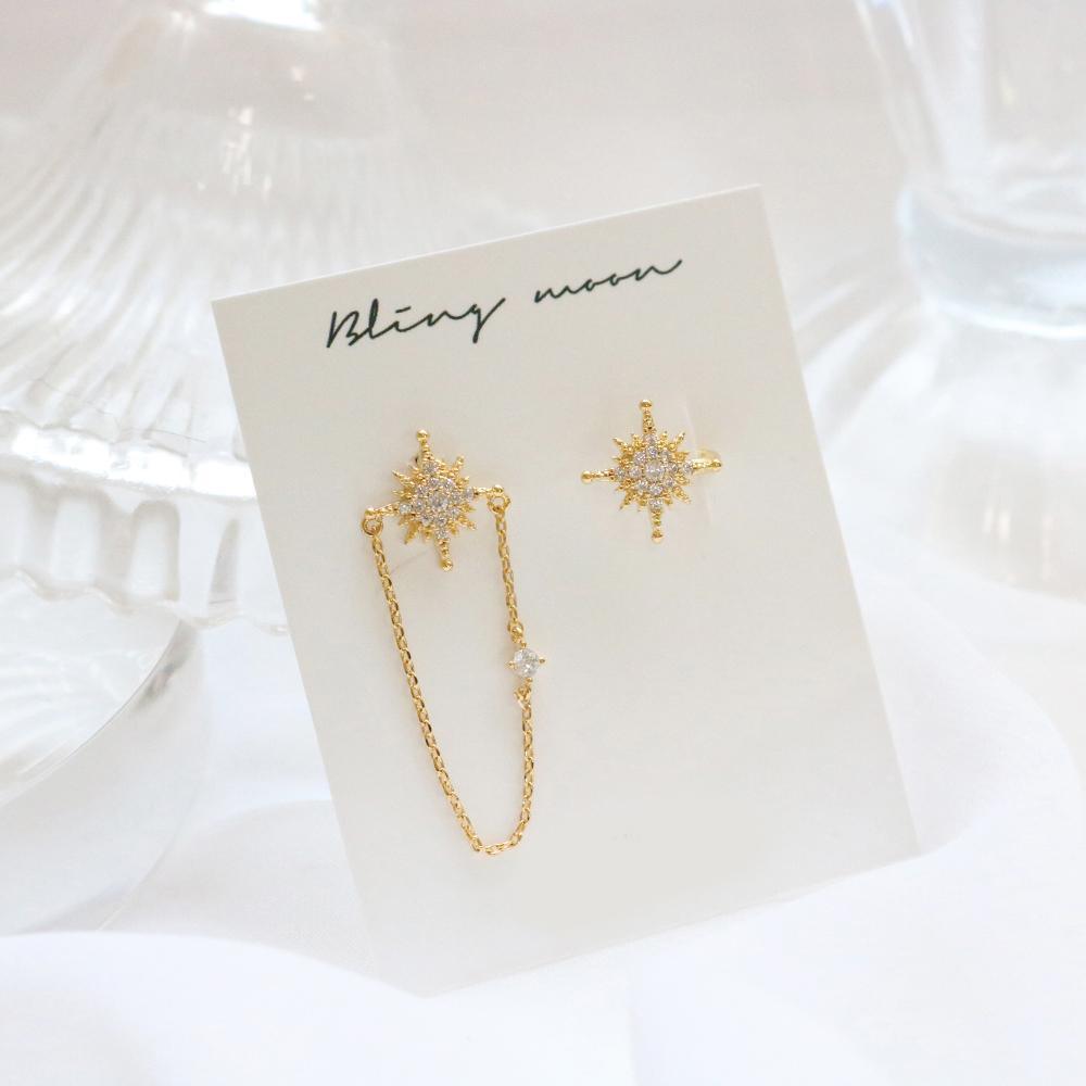 Twinkle ピアス&イヤーカフ SET Earcuffs bling moon