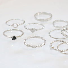 Twist layered リング SET ring bling moon