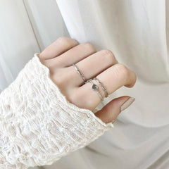 Twist layered リング SET ring bling moon