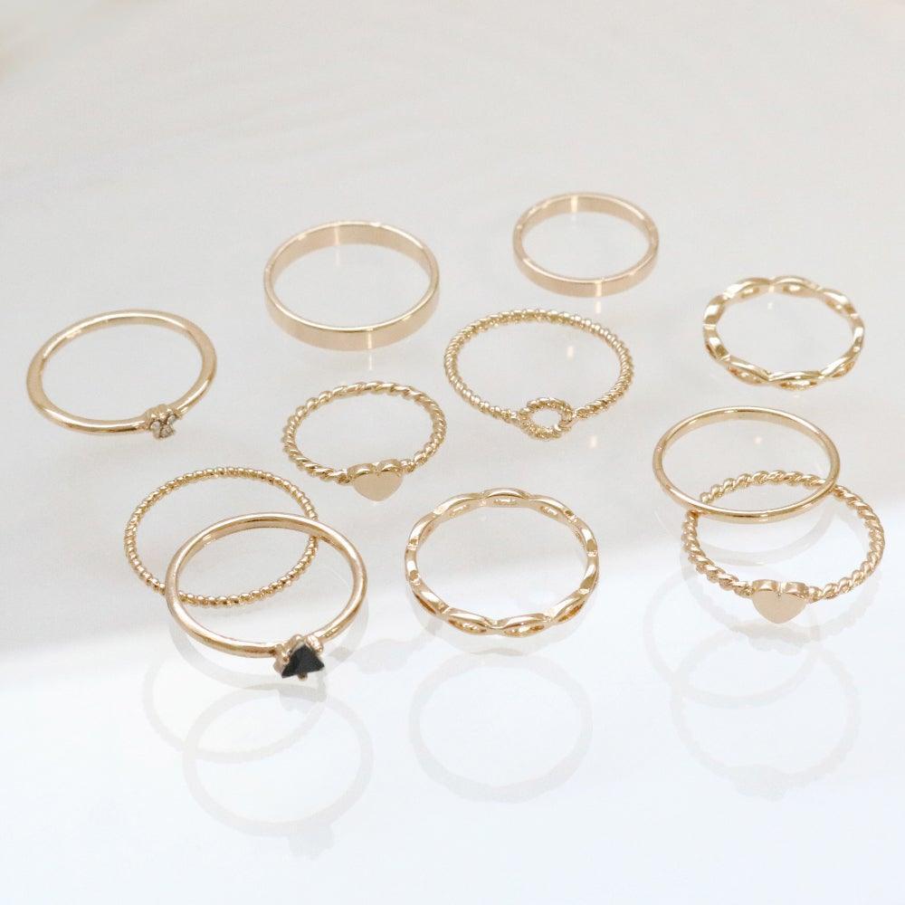 Twist layered リング SET ring bling moon
