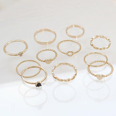 Twist layered リング SET ring bling moon