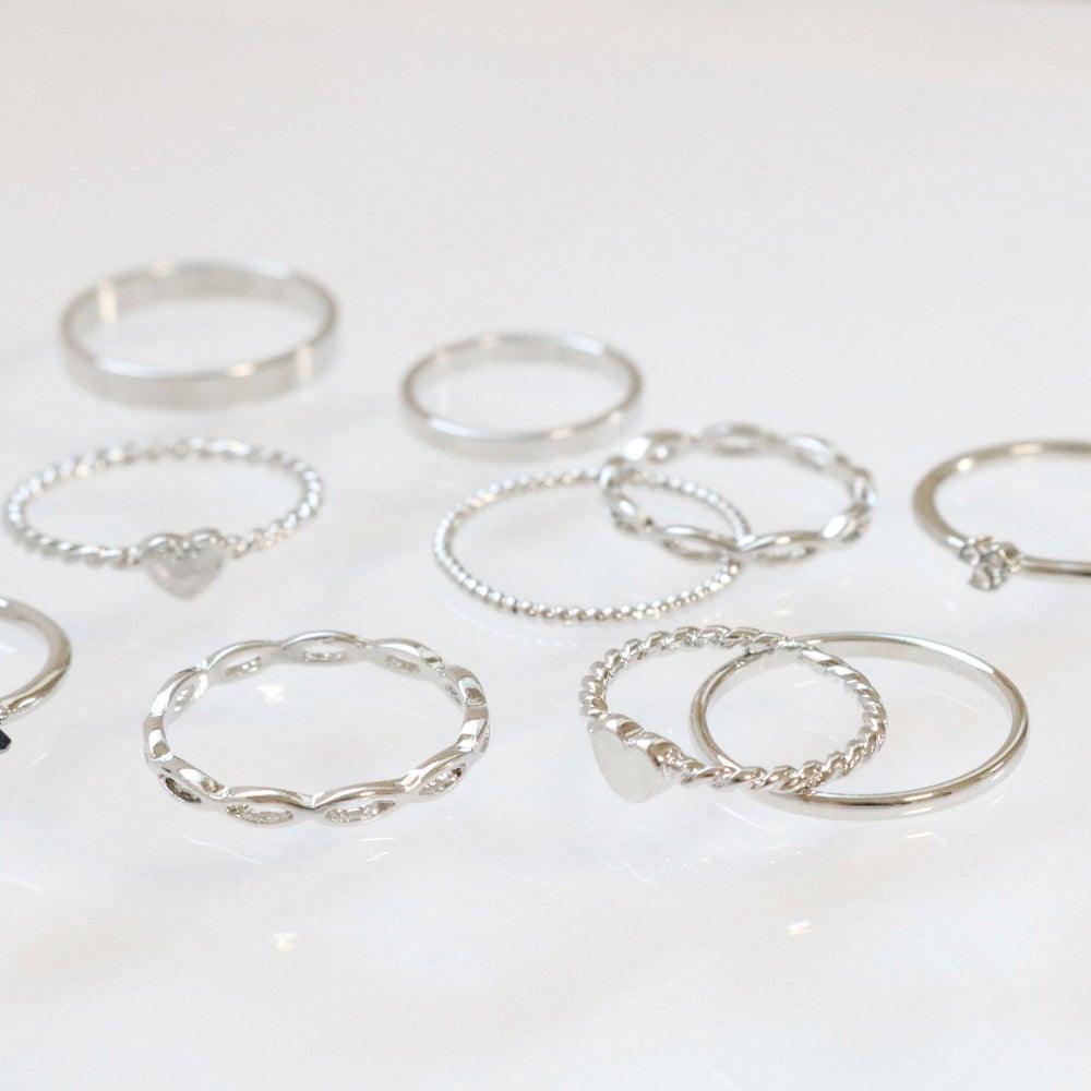 Twist layered リング SET ring bling moon