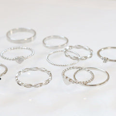 Twist layered リング SET ring bling moon