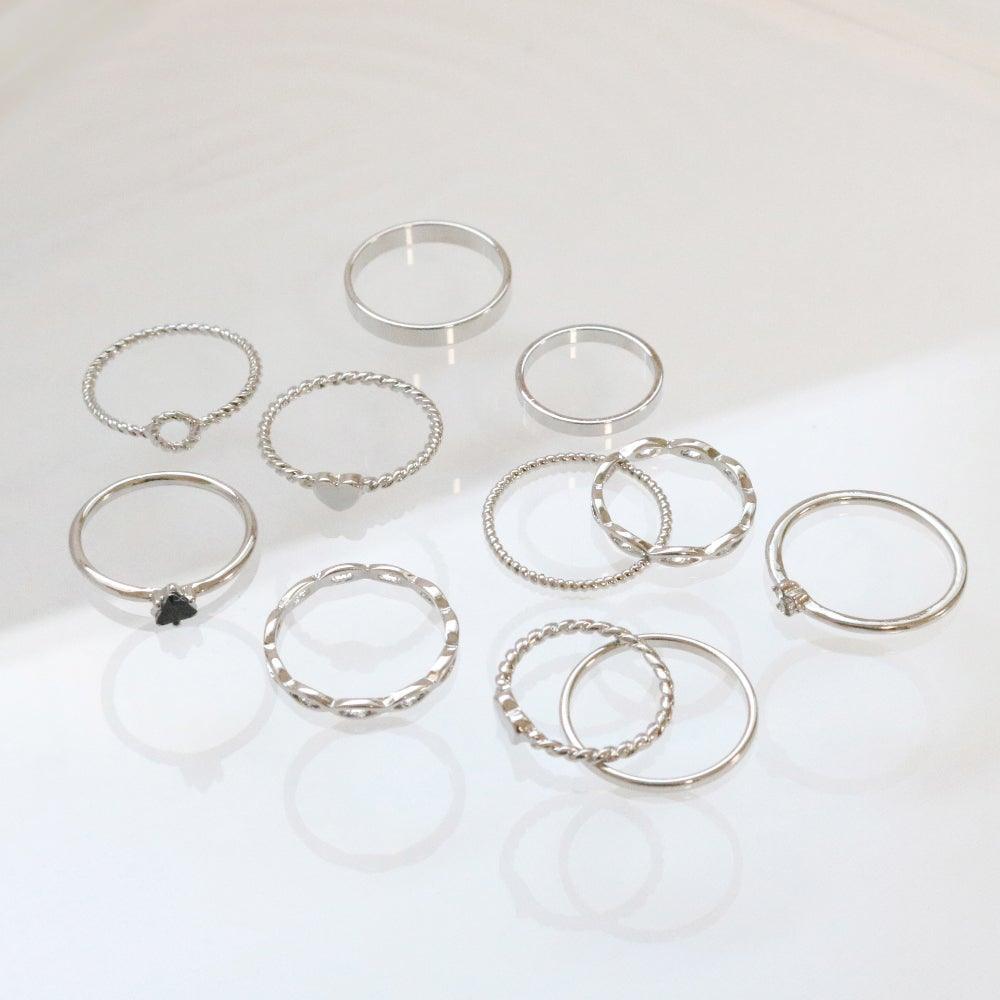 Twist layered リング SET ring bling moon