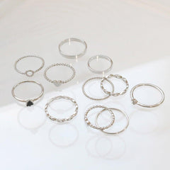 Twist layered リング SET ring bling moon
