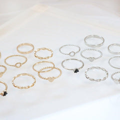 Twist layered リング SET ring bling moon