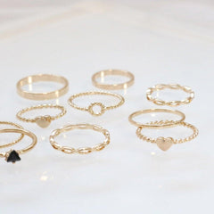 Twist layered リング SET ring bling moon