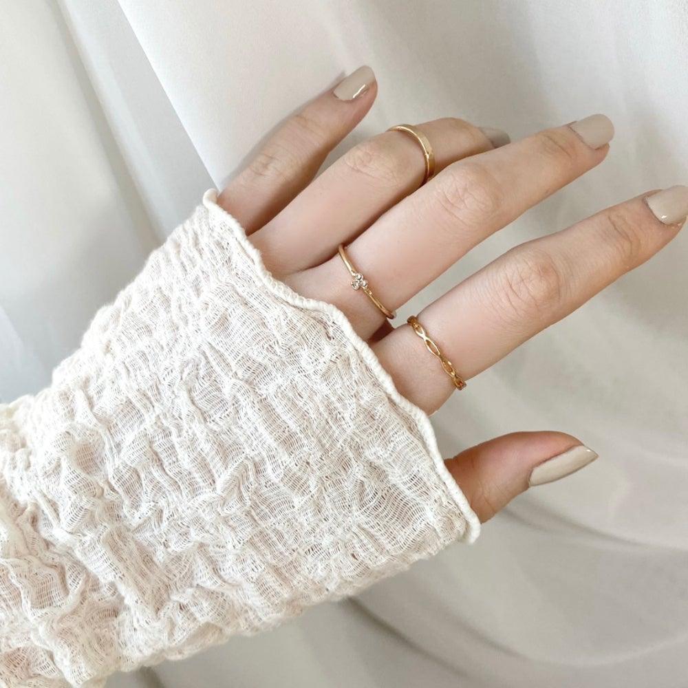 Twist layered リング SET ring bling moon