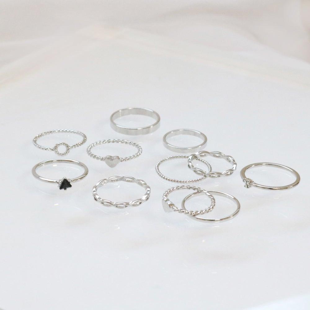 Twist layered リング SET ring bling moon