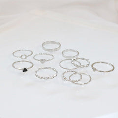 Twist layered リング SET ring bling moon