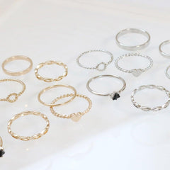 Twist layered リング SET ring bling moon