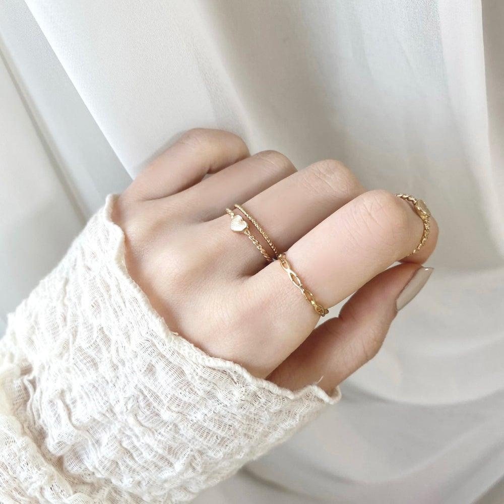 Twist layered リング SET ring bling moon